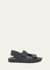 Bottega Veneta Jack Leather Braid Dual-band Sandals In Grey