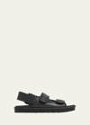 Bottega Veneta Jack Leather Braid Dual-band Sandals In 2015 Ardoise