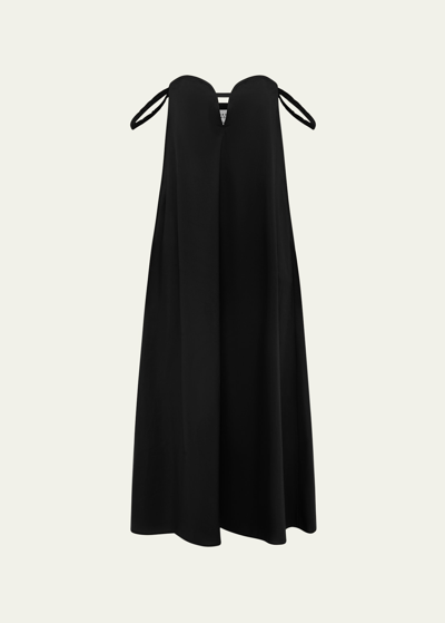 Bird & Knoll Milan Off-shoulder Maxi Dress In Black