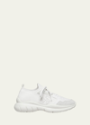 Stuart Weitzman 5050 Stretch Knit Chunky Runner Sneakers In White