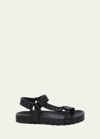 BOTTEGA VENETA TRIP WOVEN LEATHER SPORTY SANDALS