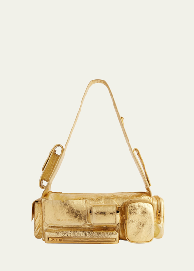 Balenciaga Women's Superbusy Xs Sling Bag Metallized In Gold