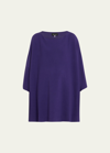 Eskandar Square 3/4 Sleeve Top (long Length) In Purple