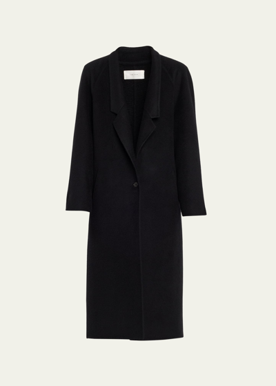 The Row Apra Wool Car Coat In Black