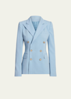 Polo Ralph Lauren Camden Wool Gabardine Doble-breasted Jacket In Powder Blue