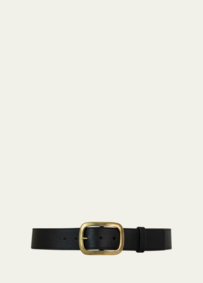 Vaincourt Paris La Captivante Leather Belt In 01 Black