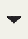 Ramy Brook Iliana Bikini Bottom In Black With White