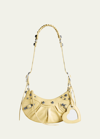 Balenciaga Cagole Xs Studded Leather Shoulder Bag In 7636 Butter Yello