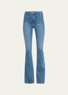 Veronica Beard Jeans Beverly Skinny Flare Patch Pocket Jeans In Sierra