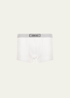 Versace 90s Logo-waistband Stretched Boxer Briefs In 1w000-optical Whi