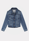 Dl1961 Girl's Manning Denim Jacket In Blue