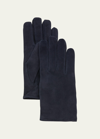 Hestra Gloves Men's Cashmere-lined Suede Gloves In Navy