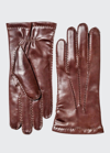 Hestra Gloves Hairsheep Leather Gloves W/cashmere Lining In Brown