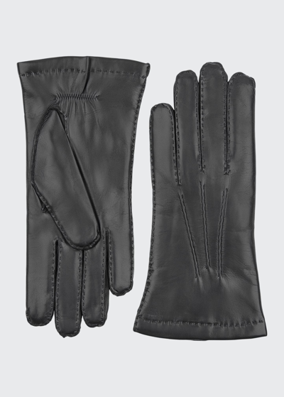 Hestra Gloves Hairsheep Leather Gloves W/cashmere Lining In Black