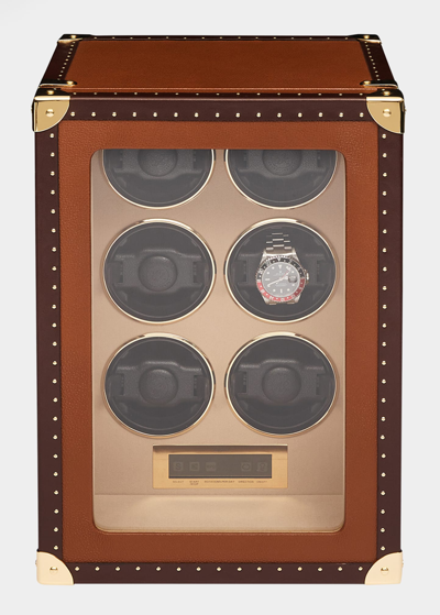 Rapport Romer Six-watch Winder In Brown