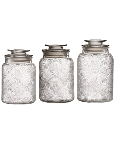American Atelier Set Of 3 Glass Canisters