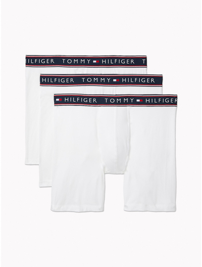 Tommy Hilfiger Cotton Stretch Boxer Brief 3 In White