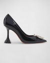 Amina Muaddi Black Begum 95 Crystal Pumps In Black