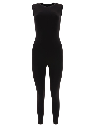 Norma Kamali Classic Catsuit Jumpsuit In Black