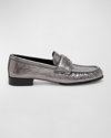 GIVENCHY 4G METALLIC MEDALLION LOAFERS