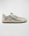 SCHUTZ MIXED LEATHER LOW-TOP trainers