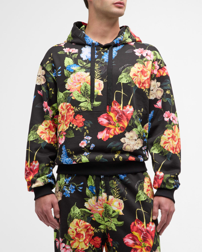 Dolce & Gabbana Men's Dg Floral Hoodie In Open Misce