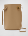 Loewe Dice Pocket Leather Shoulder Bag In Brown