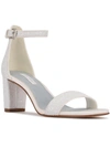 Nine West Pruce Womens Block Heel Dress Sandals In White