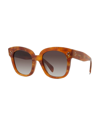 Celine Square Gradient Acetate Sunglasses In Dark Green