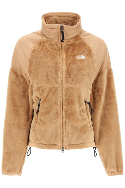 The North Face High Neck Zip In Beige