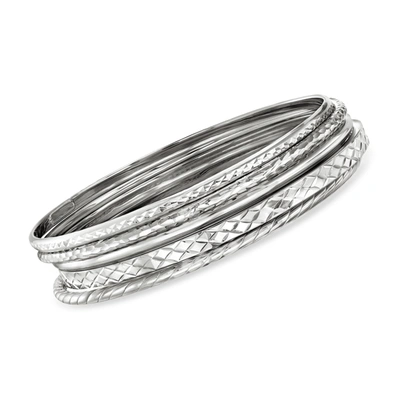 Ross-simons Sterling Silver Jewelry Set: 5 Bangle Bracelets