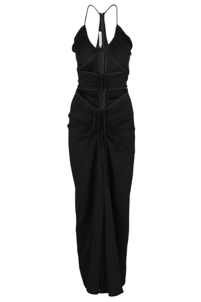Christopher Esber Halterneck Cut Out Detailed Maxi Dress In Black