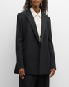 The Row Bartholomew Wool Blazer Jacket In Black