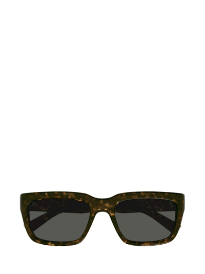 Saint Laurent Eyewear Rectangle Frame Sunglasses In Black