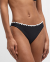 Ramy Brook Iliana Bikini Bottom In Black With White