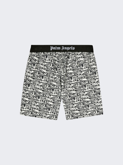 Palm Angels Waves Easy Shorts In Black