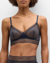 Else Bella Triangle Bralette In Midnight