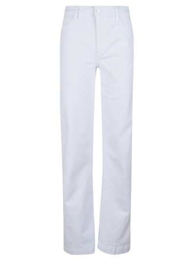 Paige Mid-rise Straight-leg Jeans In Weiss