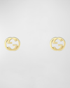 GUCCI 18K YELLOW GOLD INTERLOCKING G STUD EARRINGS