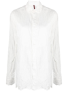Daniela Gregis Crinkled Long-sleeve Cotton Shirt In White