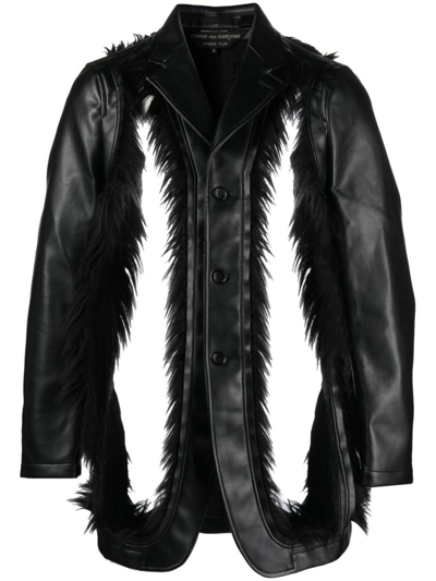 Homme + Cut-out Detail Single-breasted Jacket In Black