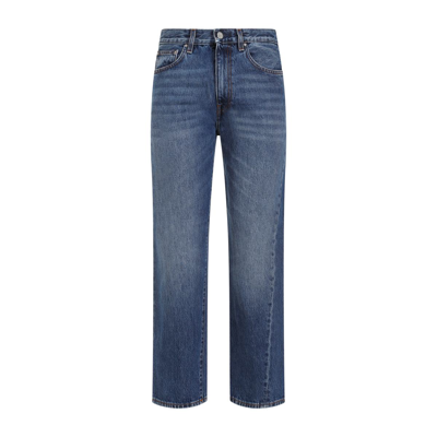 Totême Toteme Straight-legged Cropped Jeans In Blue