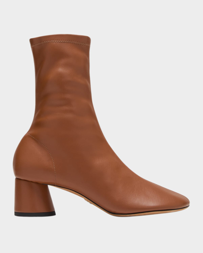 Proenza Schouler Glove Stretch Cylinder-heel Ankle Boots In Bark