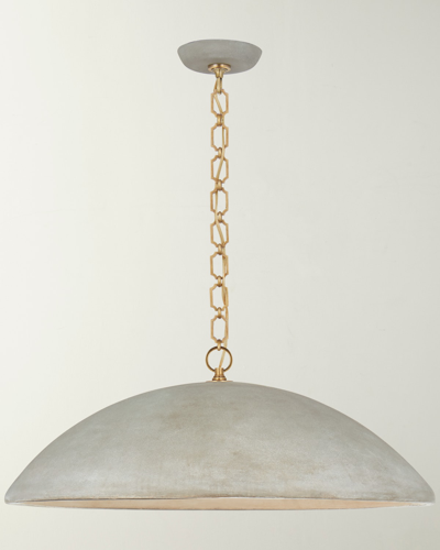 Visual Comfort Signature Elliot Grande Pendant Light By Suzanne Kasler In Gray