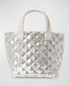 Mz Wallace Metro Deluxe Micro Sequins Tote Bag In Silver