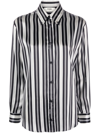 Fendi Camicia A Righe Bianca E Nera In Black