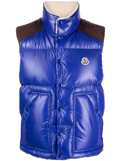 Moncler Ardeche Down Waistcoat In Blue