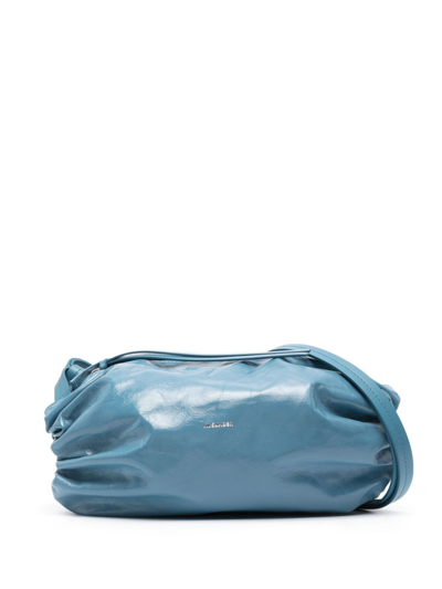 Jil Sander Leather Crossbody Bag In Blue