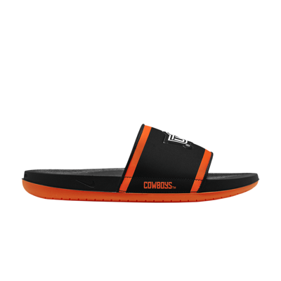Pre-owned Nike Offcourt Slide 'oklahoma State' In Black