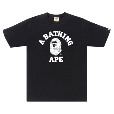 Pre-owned Bape Space Camo College T-shirt 'black'
